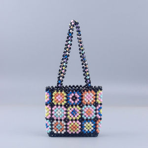 New Summer Little Red Book Handmade Beaded Ethnic Style Shoulder Bag Fashionable and Versatile Crossbody Shoulder Bag Niche Portable Bag
