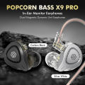 POPCORN BASS X9 PRO Earphone Surging Bass Dual Magnetic Drivers Headphone Type C Earbuds Bluetooth Pluggable Design DJ Headsets. 
