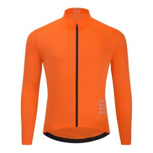 Wosawe Men Cycling Jersey Sunscreen Breathable Pocket Long Sleeve Sports Road MTB Bicycle Shirts