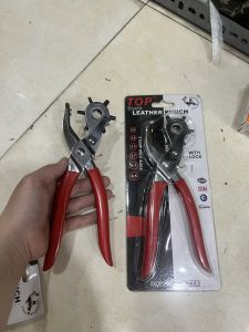Kìm bấm lỗ thắt lưng dây nịt đồ da giấy bìa ...( 6 size lỗ )