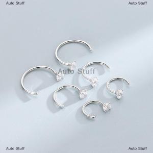 [COD] Auto Stuff ต่างหูเจาะ CZ สเตนเลส1ชิ้นต่างหูห่วงเจาะกระดูกอ่อนต่างหู tragus daith rook ห่วงเครื่องประดับร่างกายผู้หญิง