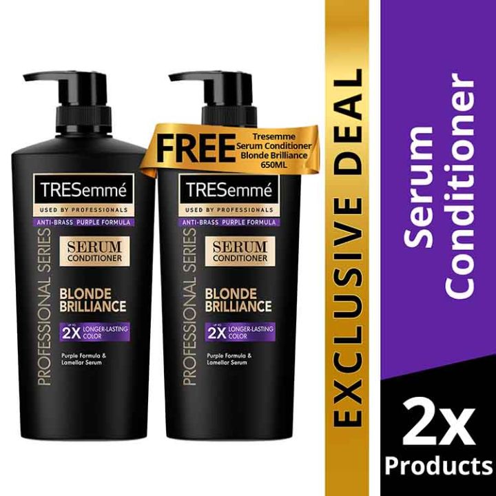 Buy 1 Get 1 Free Tresemme Blonde Brilliance Serum Conditioner 650ml Lazada Ph 2546