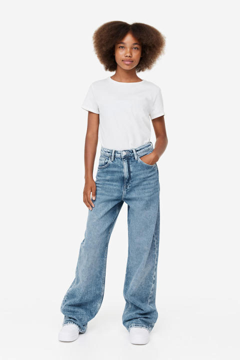 Wide Leg Jeans Wide High Jeans Hm H&M Wide Leg Jeans Kids Lazada PH