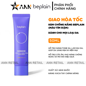 Kem Chống Nắng Nâng Tone Beplain Sunmuse Tone-Up & Correcting Sunscreen SPF50+ PA++++ Hàn Quốc 50ml [Chính Hãng]