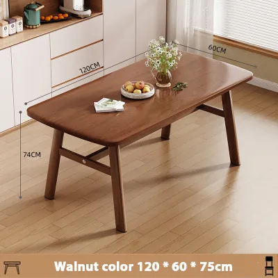 120*60CM Dining Table Four Chairs Set Home Nordic Coffee Table With Chair Meja Makan Kerusi Kayu 餐桌 桌子