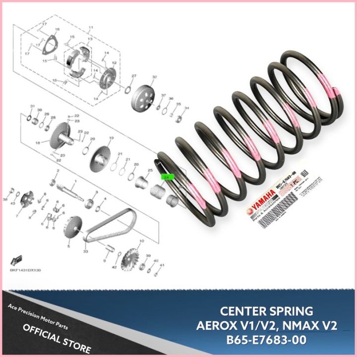 xankabernont SPRING, SECONDARY (CENTER SPRING) AEROX V1/V2, NMAX V2 B65 ...