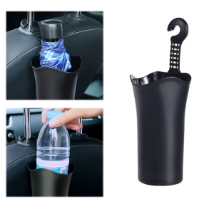 Car Trash Can Umbrella Storage Bucket Hanging Organizer Car Waste Basket Folding Garbage Bin with Hook Auto Umbrellas