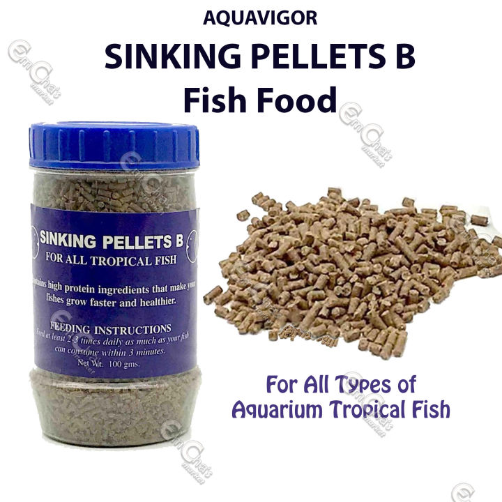 JTC Aquavigor Sinking Pellets B 100g ff Fish Food Goldfish Food Bottom Dweller Fish and for All Tropical Fish Lazada PH