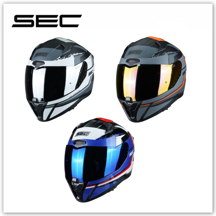 helmet in lazada SEC Full Face Helmet for Motorcycle Atmos - Scorpio Gloss/Matte (M-XL)  Gloss Rally Color Helmet Local Supplier Warranty Helmet - Lazada