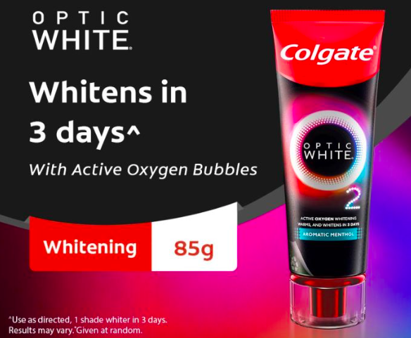 Colgate Optic White O2 Oxygen Whitening Toothpaste (85g) | Lazada