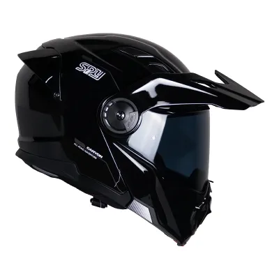 SPY CANYON PD Fiber Glass Hybrid Dual Visor Motorcycle Helmet | ECE CERTIFIED | Free Clear Visor