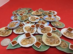 Handmade Miniature Roti Prata Food Set Indian Food Curry Clay Food Fake Breakfast Doll Food Diner Food Faux Food Clay 1 plate