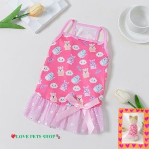Đầm 2 dây mùa hè siêu yêu cho Chó mèo (mẫu mới) - Love Pets Shop