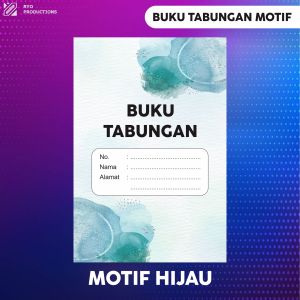 Buku Tabungan Elegan Multifungsi - Desain Grafis Modern | Warna Variatif | Ukuran 10x145 cm | Isi 6 Lembar (12 Halaman)