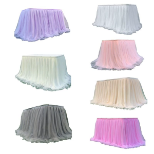 Party Tulle Table Skirt Tablecloth Party Decor Kids Birthday Party Supplies Wedding Party Table Skirt Lace Material