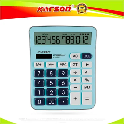 KARSON Calculator Solar Power Supply 12 Digit Calculators School Office Supplies KS-9974 KS-9975