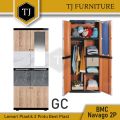 Bestplast Lemari Pakaian Plastik Lemari Baju Minimalis 2 Pintu Best Plast BMC Navago 2P. 