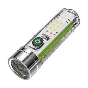UNI ACE Portable Zoom Flashlight 8 Modes 30W Super Bright Long Range Mini Rechargeable LED Torch Light Powerful Waterproof Camping Flashlight