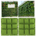 【Ready】Hanging Planting Bag Wall Mounted 9 Pockets Vertical Square Breathable Indoor Outdoor Hanging Strawberry Flower Wall Planter Gardening Supplies. 