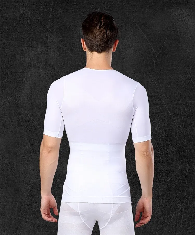 thumbnail image 2 of SecondSkin Men's Compression T-Shirt – Body Shaper & Slimming Cooling Fitness Top (Sizes M-3XL) 2 of 4