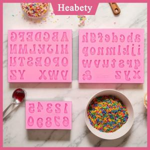 Heabety 3D Thư Số Silicone Fondant Khuôn Mẫu Sô Cô La Bánh Khuôn Mẫu Bánh Trang Trí Tự Làm Công Cụ Thạch Cookie Nướng In Ấn Khuôn