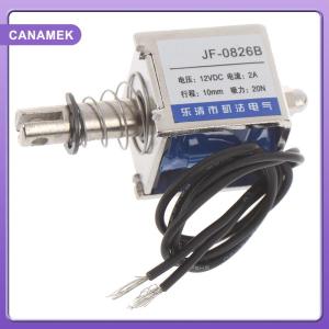 【CANAMEK】 JF-0826B 12V/2A 10mm 20N push pull type open frame solenoid electromagnet