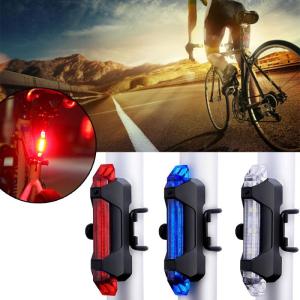 Bicycle Tail Light Cycling Light USB Recharge Waterproof Bicycle Light Lamp LED Rear Lights Mountain Bike Taillamp Flashlight 5 Mode Safety Warning Light for MTB Road Bikes