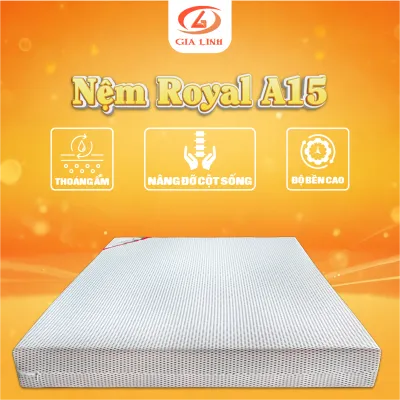 Nệm Cao Su Khoa Học ROYAL A15 - Thoáng khí Đàn hồi tốt - Á Châu [Mua 1 Tặng 6]
