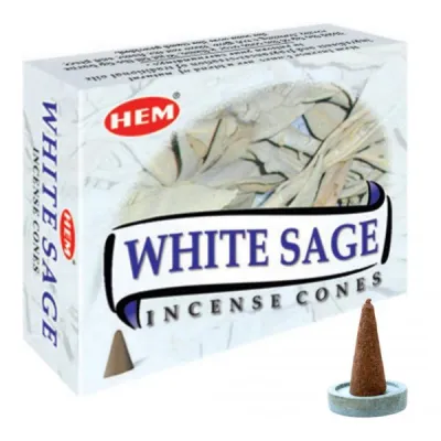 HEM White sage Incense Cones Purify Negative Energy 10 cones per box