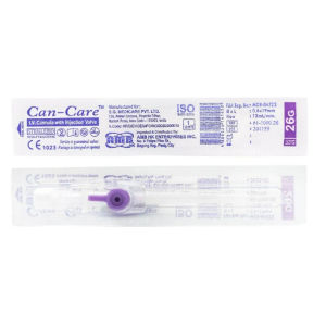 (INS-J) Can-Care IV Cannula with Injection Valve (1 PIECE)