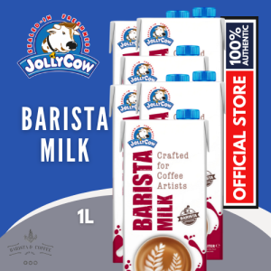 JollyCow Barista Milk 1L x6 Value Pack - Creamy & Frothable for Perfect Coffee