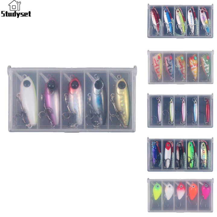 Studyset In Stock Lifelike Lure Bait 5 Pcs Set Fishing Lures For Bass 