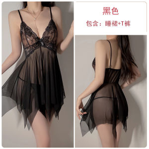ZEEMIN ชุดชั้นในเร้าอารมณ์ซีทรูตาข่ายเย็บลูกไม้เซ็กซี่เปลือยผู้หญิงแขวนชุดนอนชุด 4427