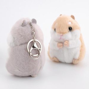 DENGJT Creative Soft Plush Animal Cute Key Chain Hamster Doll Birthday Gift Mouse Toy