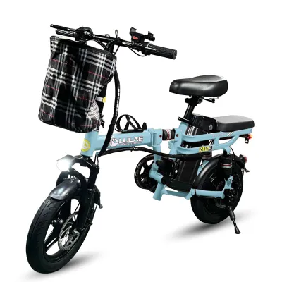 รถไฟฟ้าพับได้ รถไฟฟ้าผู้ใหญ่จักรยานไฟฟ้า LULAE V5 Electric Bicycle ใช้พลังงานแบตเตอรี่ 36V12Aรถจักรยานไฟฟ้า น้ำหนักเบา พับ มอเตอร์เงียบ 350W
