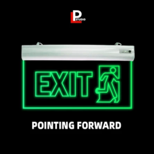Emergency exit LED Exit Signage emergency light fire exit sign rechargeable
