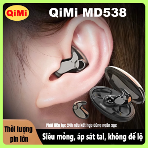 Tai Nghe Ngủ Không Dây QiMi MD538 - Bluetooth 5.3 Chống Nước IPX5 Siêu Mỏng Màn LED Tích Hợp