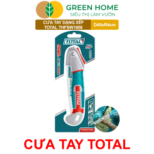 Cưa Tay Dạng Xếp Total THFSW1808 GreenHome Lưỡi Thép SK5 180mm Răng Cưa 3 Cạnh Bền Bỉ Gấp Gọn