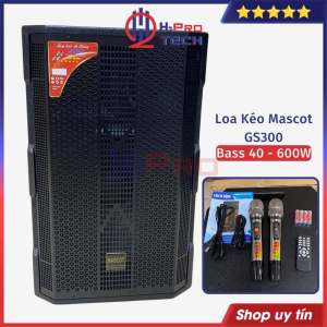 Loa Kéo Bass 40 MASCOT GS300 Ecang Đen Sơn Nano Loa Kẹo Kéo Bluetooth 600W Tặng 2 Mic - H2Pro Tech