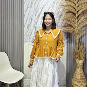 BRIEE FASHION - BRENDA BLOUSE POLOS RENDA / ATASAN WANITA RENDA -PN