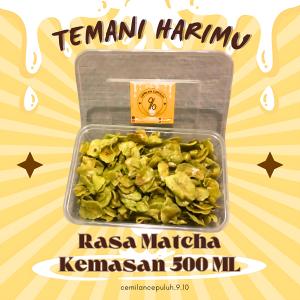 KRIPIK PISANG MATCHA LUMER VIRAL THINWALL 500 ML / BANANA CHIPS MELTED / CEMILAN SNACK KERIPIK PISANG