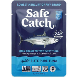 Cá ngừ hoang dã thủy ngân thấp Elite Wild Tuna "Safe Catch" : 1 gói lẻ 85g