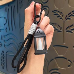 NALANILI Cool Retro Light-Up Keychain Realistic Oil Lamp Shape Mini Night Light Pendant Unique Multifunctional Bag Charm Key/Backpack Decor