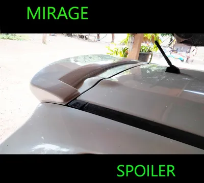 สปอยเลอร์หลัง Spoiler Mirage 2012-2018 ยังไม่พ่นสี ไม่เจาะ ติดด้วย 3 M มีของพร้อมส่ง