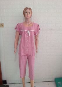 Femme OLS - Setelan baju hamil menyusui premium katun rayon twill 6074