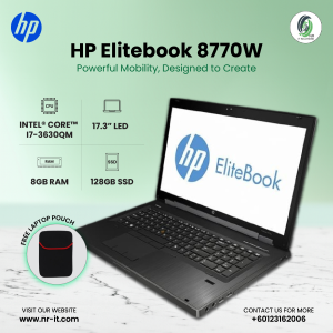 HP Elitebook 8770W (Ci7-3rd Gen | 17.3" LED | 8GB RAM 128GB SSD | AMD FirePro M4000 | Windows 10)