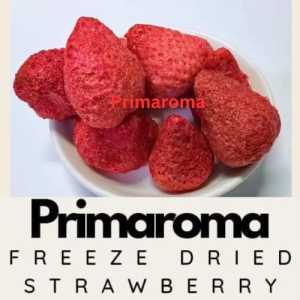 Primaroma Strawberry Freeze-dried cemilan snack buah stroberi Kering 30/50gram Camilan Food Garing