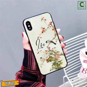 Ốp lưng iphone mặt kính in hình siêu bền - Cành hoa trồi lộc - 6/6plus/6s/6splus/7/7plus/8/8plus/x/.....