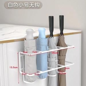 【Daily Suki Store】Wall Mounted Umbrella Rack 4/6 Grids Metal Key Holder with Key Hooks Umbrella Storage Rack For Umbrella Bag Keys Storage