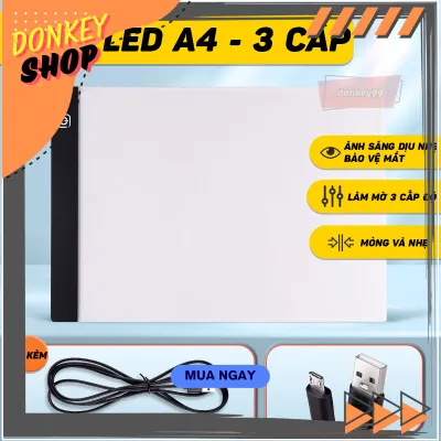 Bảng Vẽ Đèn LED Hắt Sáng 3 Cấp Độ Khổ A5 A4 A3 Cao Cấp